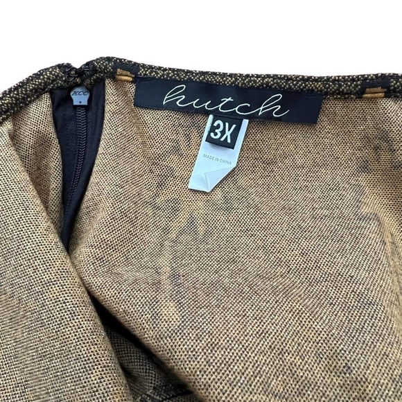 Hutch X Modcloth Dress Palm Tree Faux Wrap Black Ochre New 3X - Picture 12 of 12